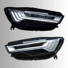 LED Headlights for 2012-2018 Audi A6 C7 C7.5 | 5-Stripe DRL, Bi-LED Projector, Sequential Turn Signal, Start-Up Animation, Plug & Play Upgrade