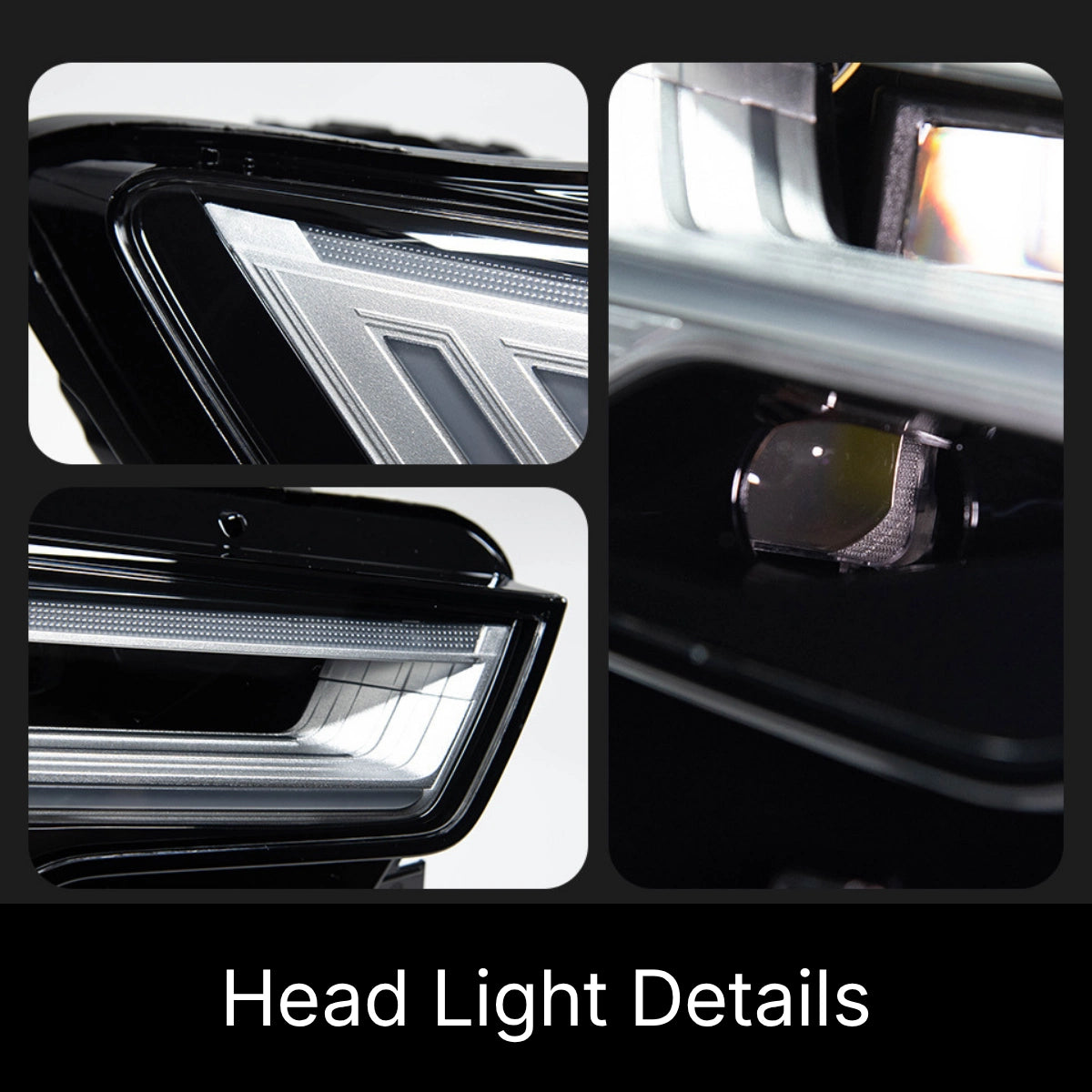 LED Headlights for 2012-2018 Audi A6 C7 C7.5 | 5-Stripe DRL, Bi-LED Projector, Sequential Turn Signal, Start-Up Animation, Plug & Play Upgrade