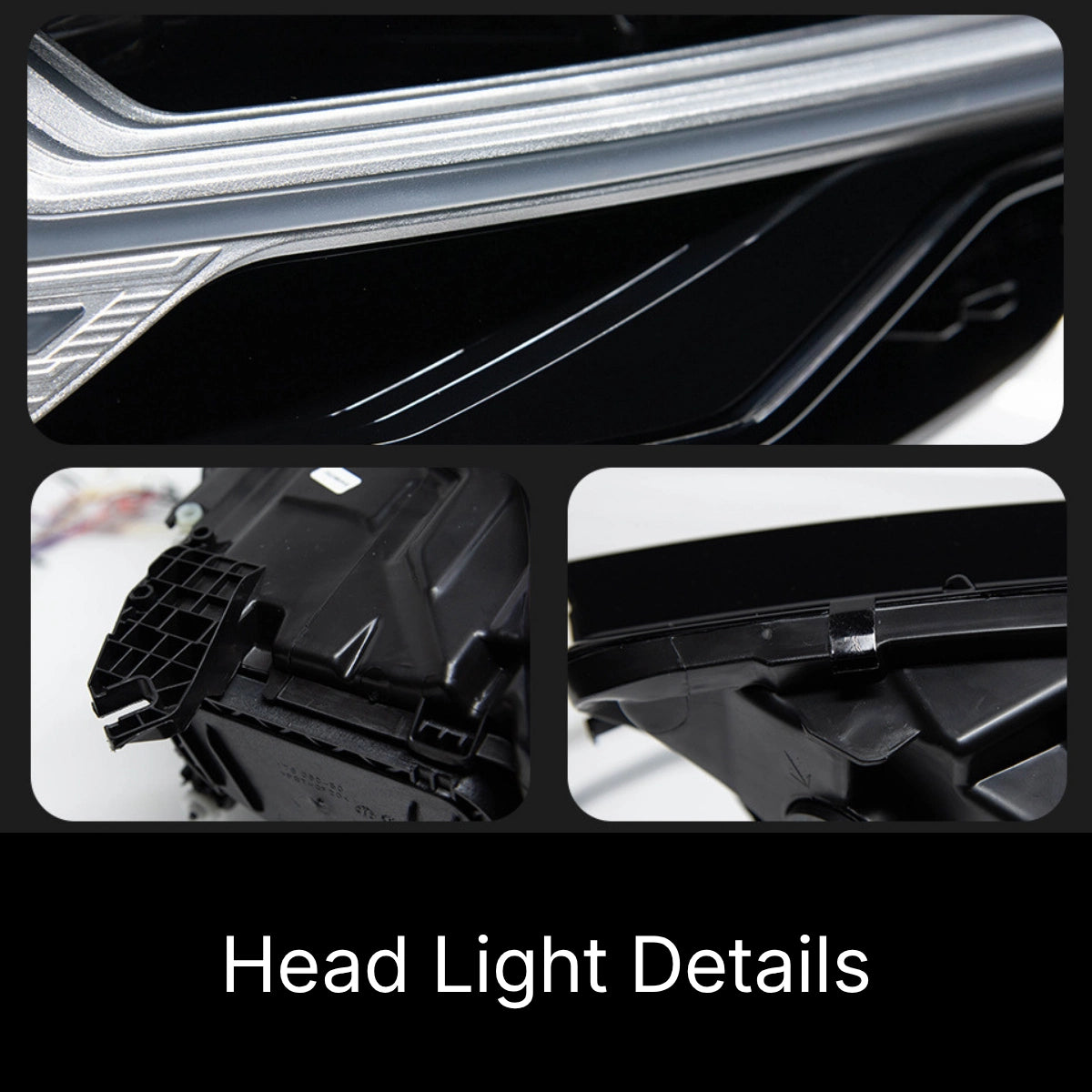 LED Headlights for 2012-2018 Audi A6 C7 C7.5 | 5-Stripe DRL, Bi-LED Projector, Sequential Turn Signal, Start-Up Animation, Plug & Play Upgrade