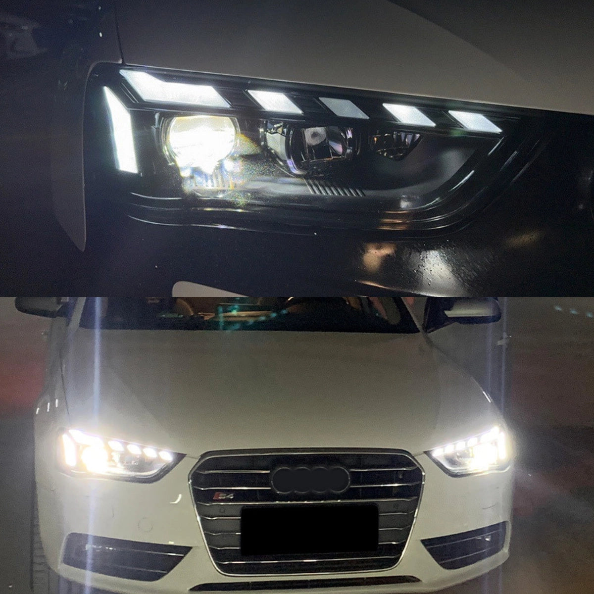 LED Headlights for 2013-2016 Audi A4 B8.5 Facelift (Non-Adaptive) | RS-Style, Start-Up Animation, White DRL, Plug & Play