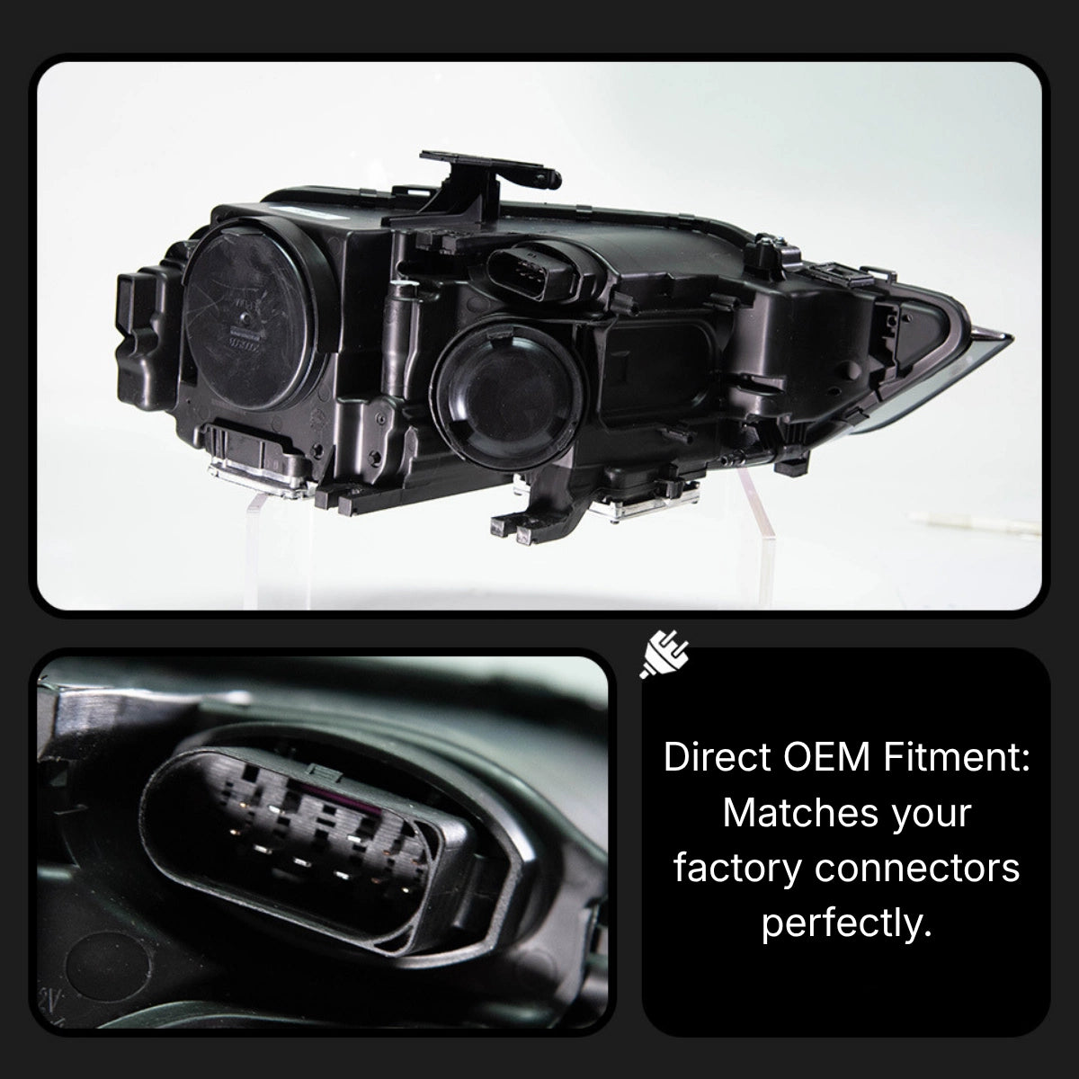 LED Headlights for 2013-2016 Audi A4 B8.5 Facelift (Non-Adaptive) | RS-Style, Start-Up Animation, White DRL, Plug & Play