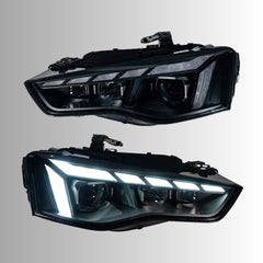 LED Headlights for 2013-2017 Audi A5 S5 8T 8F Facelift | RS-Style Start-Up Animation, White DRL, Plug & Play