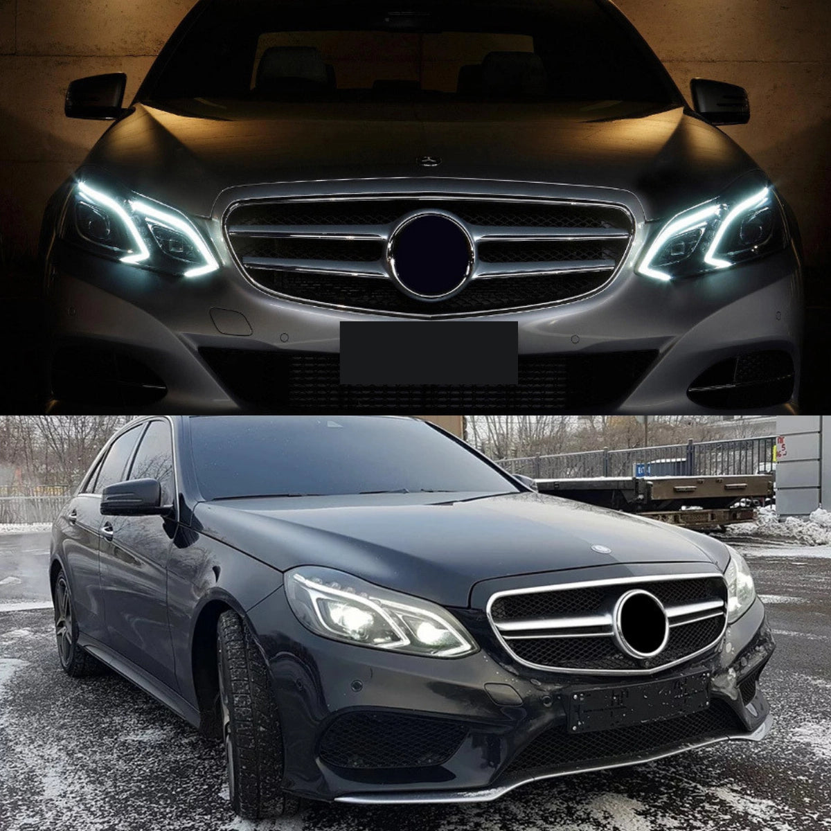 LED Headlights for 2014-2016 Mercedes W212 Facelift E350 E400 E550 | White DRL, Plug & Play