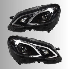 LED Headlights for 2014-2016 Mercedes W212 Facelift E350 E400 E550 | White DRL, Plug & Play