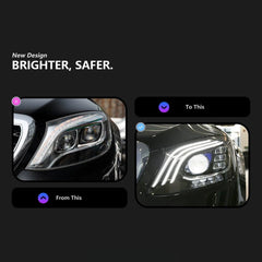 LED-Scheinwerfer für 2014-2017 Mercedes W222 Vorfacelift S550/S600 | Startanimation, sequentieller Blinker