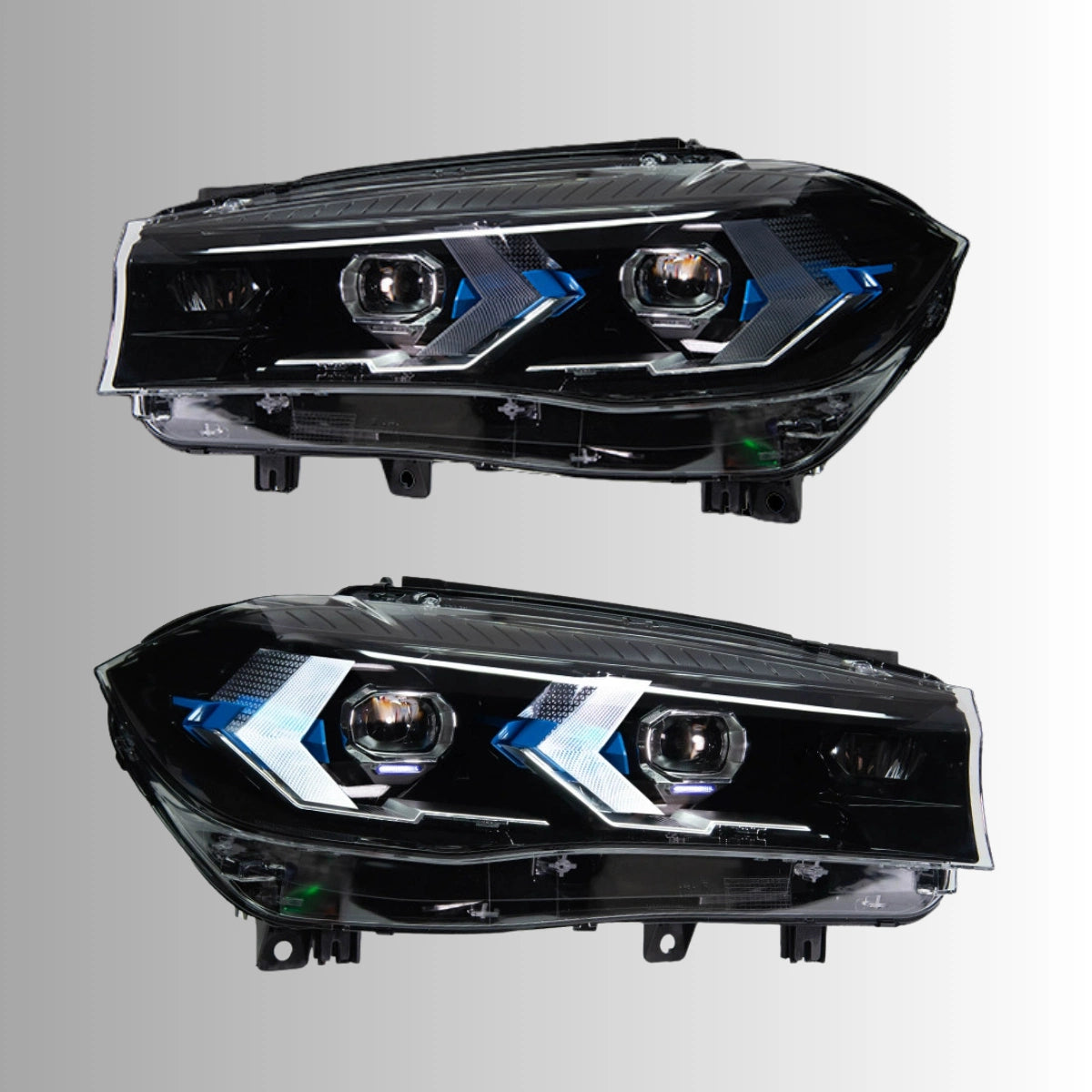 LED Headlights for 2014-2018 BMW X5 F15 | White DRL, Arrow-Style, Sequential Signals, Plug & Play