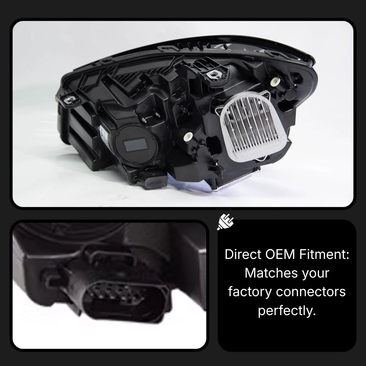 LED Headlights for 2014-2019 Mercedes-Benz CLA C117/W117 | Start-Up Animation, White DRL, Plug & Play