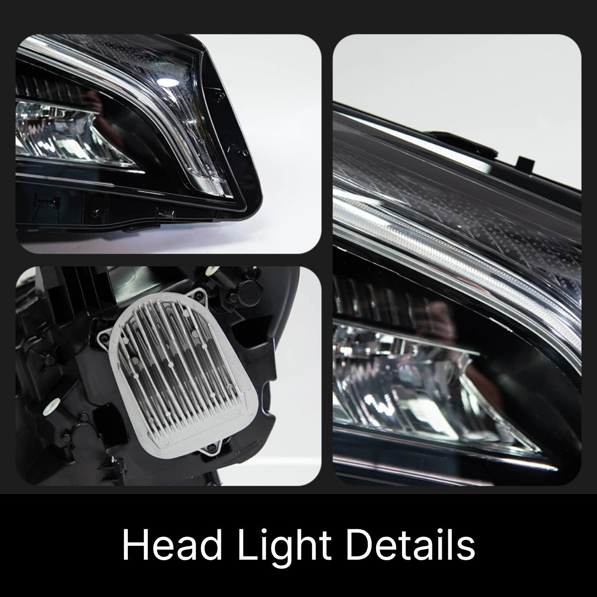 LED Headlights for 2014-2019 Mercedes-Benz CLA C117/W117 | Start-Up Animation, White DRL, Plug & Play