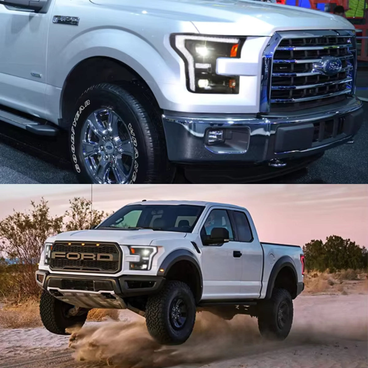 LED Headlights for 2015-2020 Ford F-150 (XL to Raptor) | Startup Animation, Dual-Color DRL