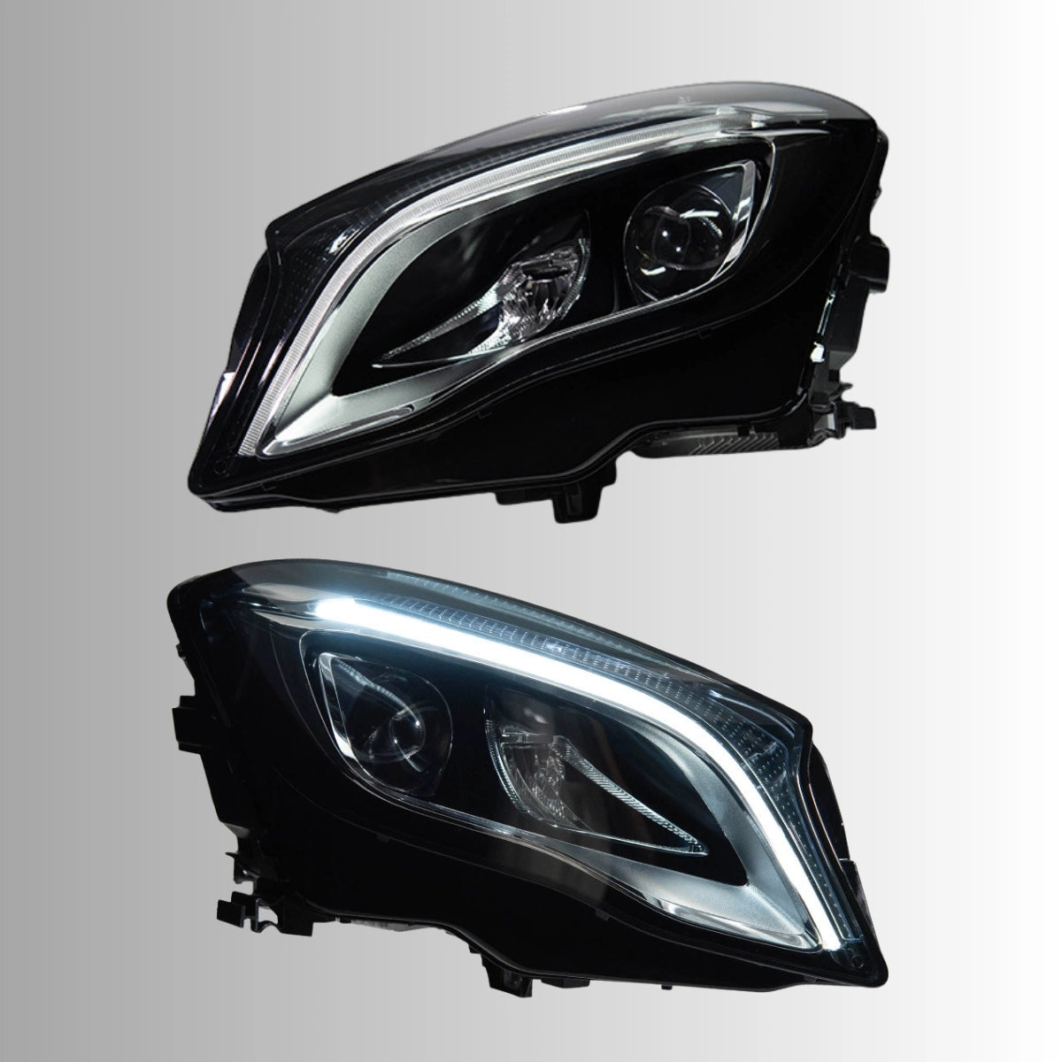 LED-Scheinwerfer für 2015-2020 Mercedes-Benz GLA X156 | Nur Halogen ab Werk, Startanimation