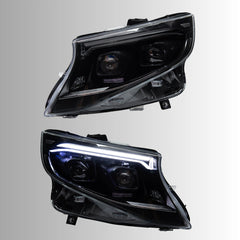 LED-Scheinwerfer für 2016-2023 Mercedes Vito/V-Klasse W447 | Startanimation