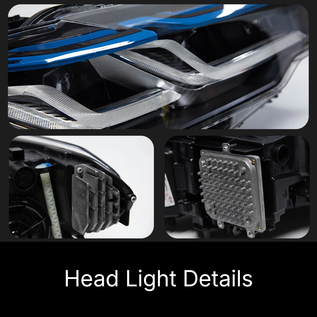 LED Headlights for 2017-2020 BMW 5 Series G30 Pre-LCI | Dual Blue Eyebrow, Dual-Color DRL, Plug & Play