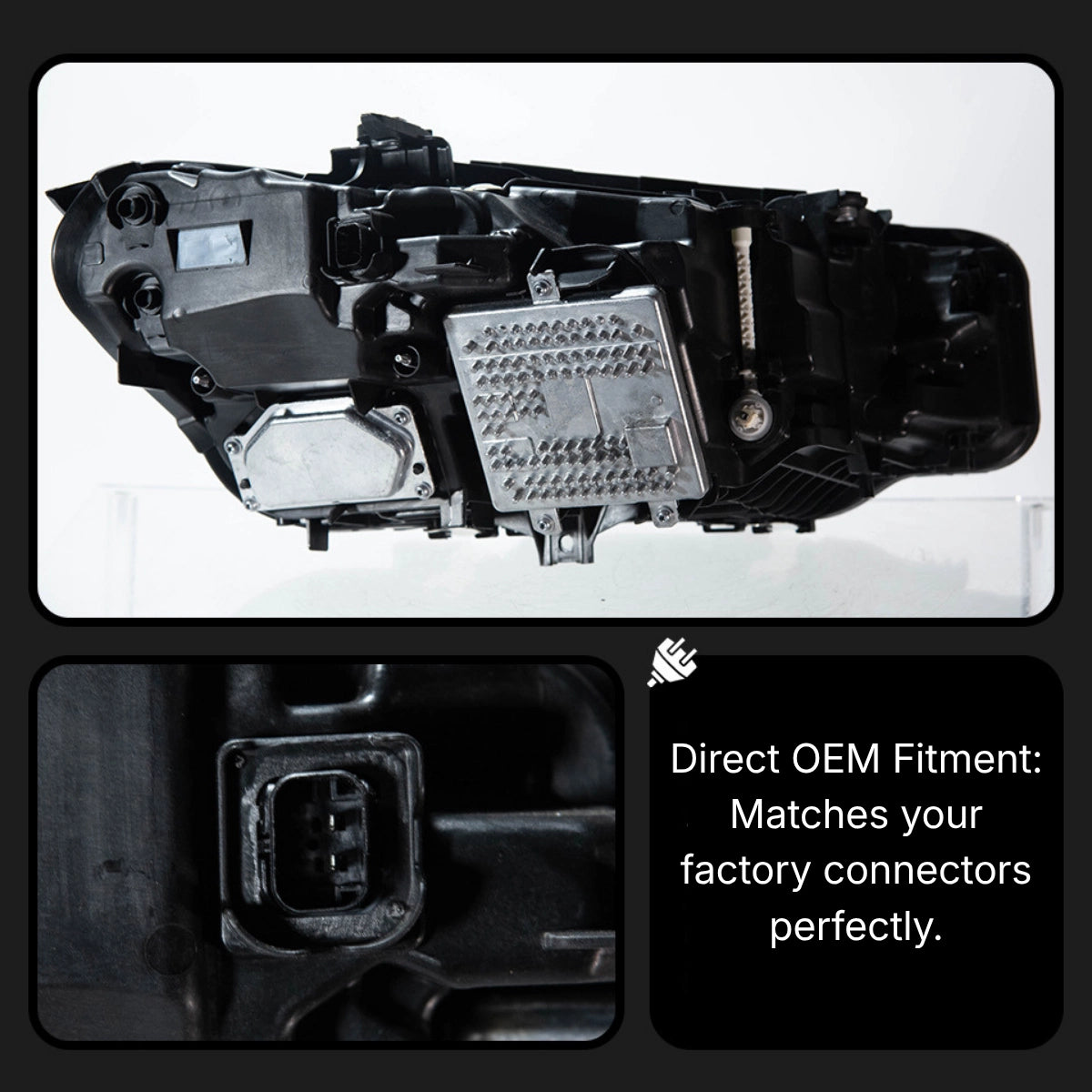 LED Headlights for 2019-2026 BMW 3 Series G20 | G80-Style Dual-Color DRL, Start-Up Animation, Plug & Play