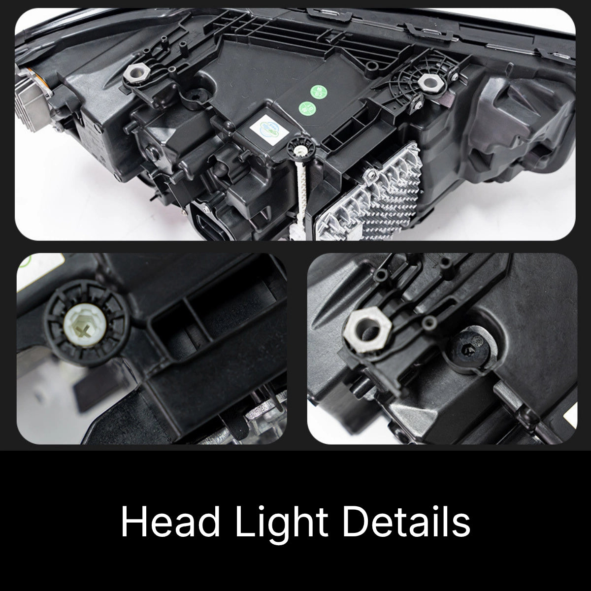 LED Headlights for 2021-2023 BMW 5 Series G30 Pre-LCI | Dual Blue Eyebrow, Tri-Color DRL, Plug & Play