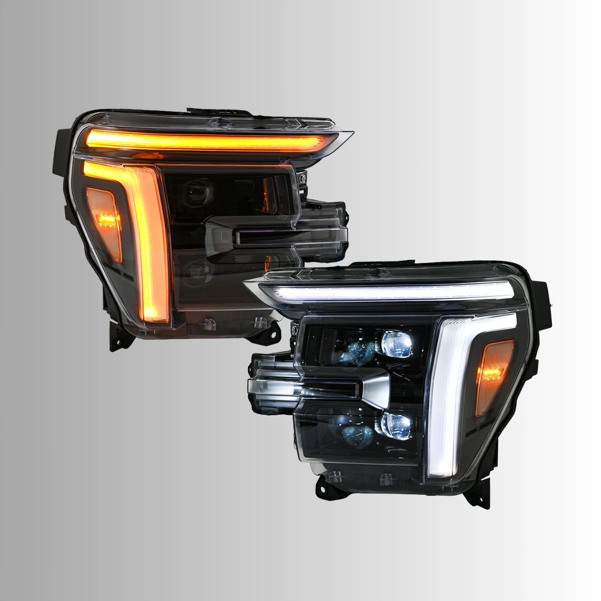 LED-Scheinwerfer für 2021-2025 Ford F-150 XL/XLT/STX | Zweifarbiges Tagfahrlicht, sequenzielle Blinker