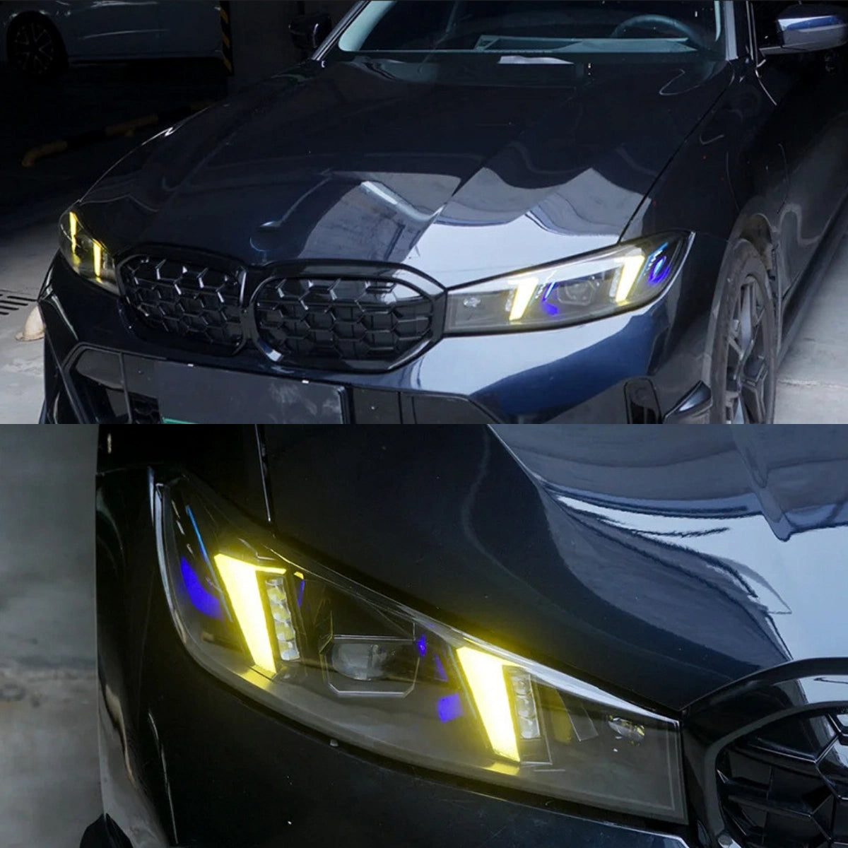 LED Headlights for 2023-2026 BMW 3 Series G20 LCI | Dual-Color Fang DRL, Plug & Play