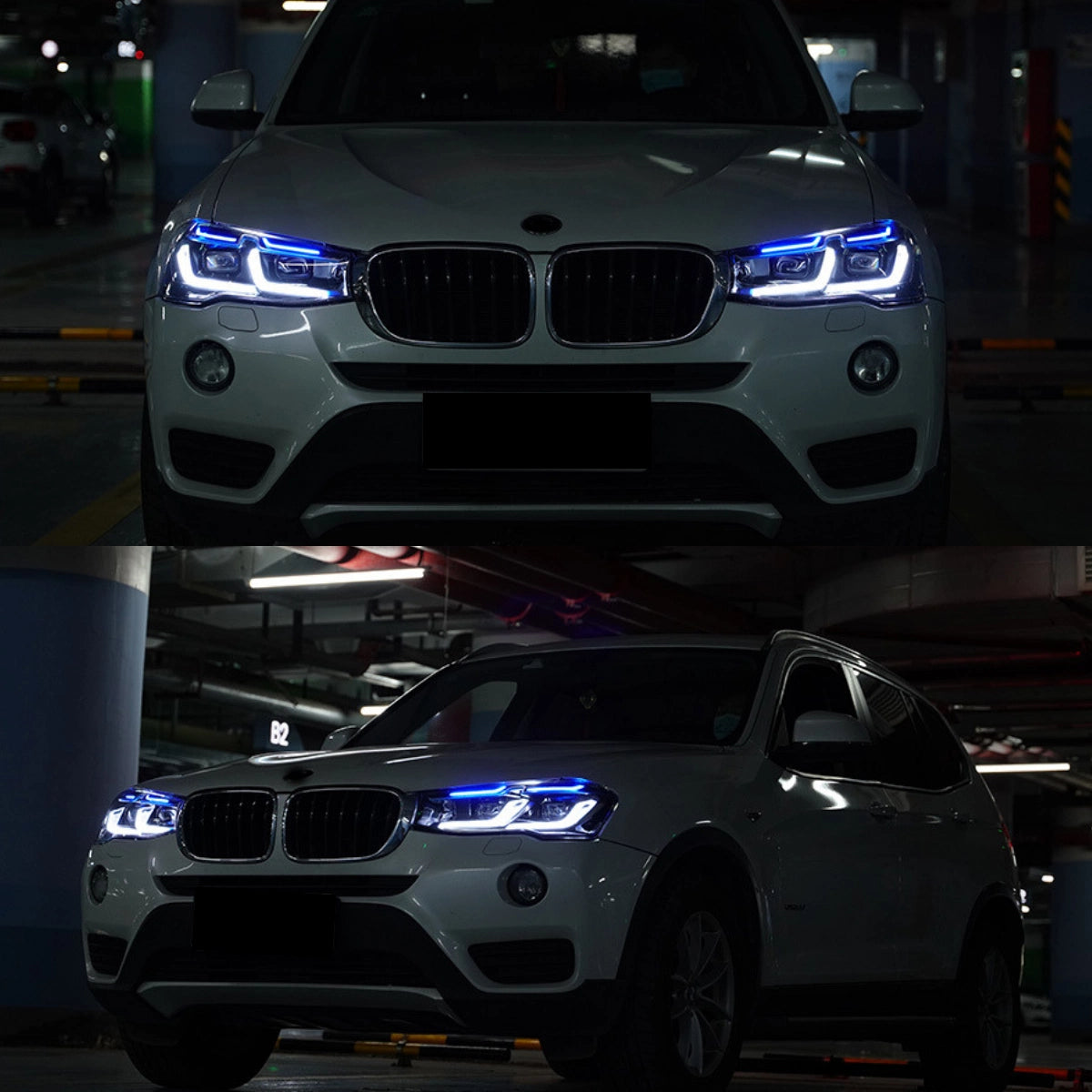 LED Headlights for BMW X3 F25 LCI (15-17) & X4 F26 (15-18) | Dual-Color DRL, Sequential Signals