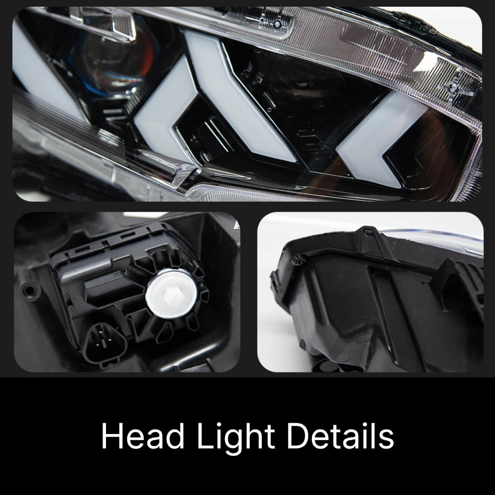 LEDHeadlightsforHondaCivic10thGen_2016-2021_App-ControlledRGBLamboStyleDRL_DemonEye_8 - NOXBEAM
