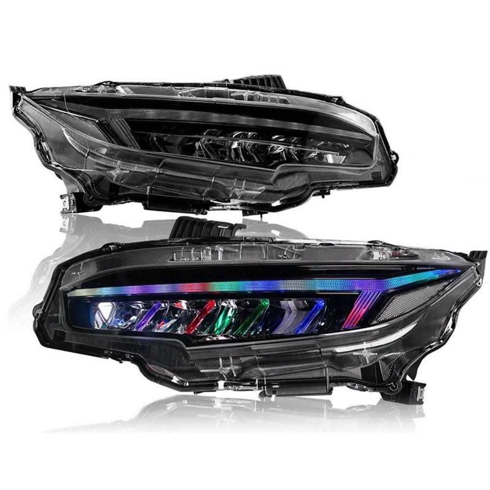 LEDHeadlightsforHondaCivic10thGen_2016-2021_NEWDesignRGBDRL_SequentialSignals_4 - NOXBEAM