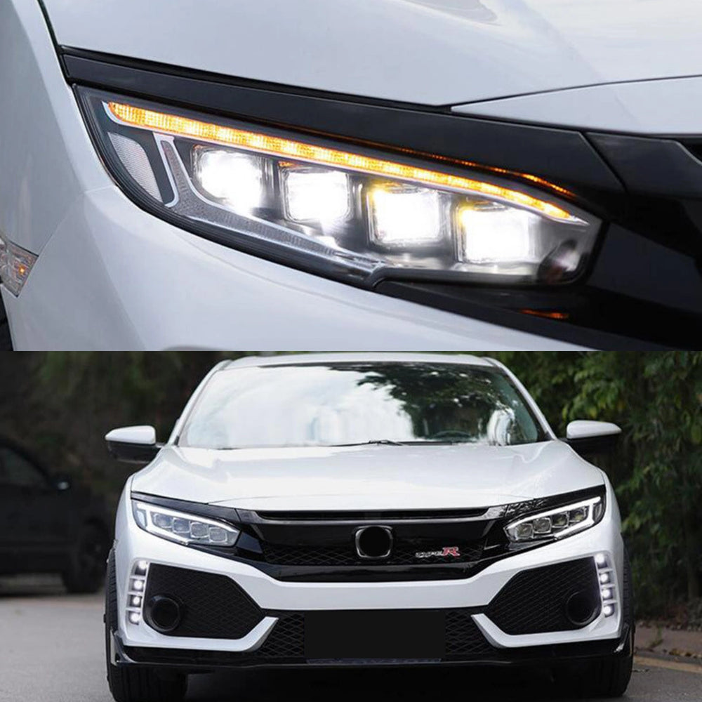 LEDHeadlightsforHondaCivic10thGen_2016-2021_QuadProjectorBlueAnimation_Sequential_1 - NOXBEAM