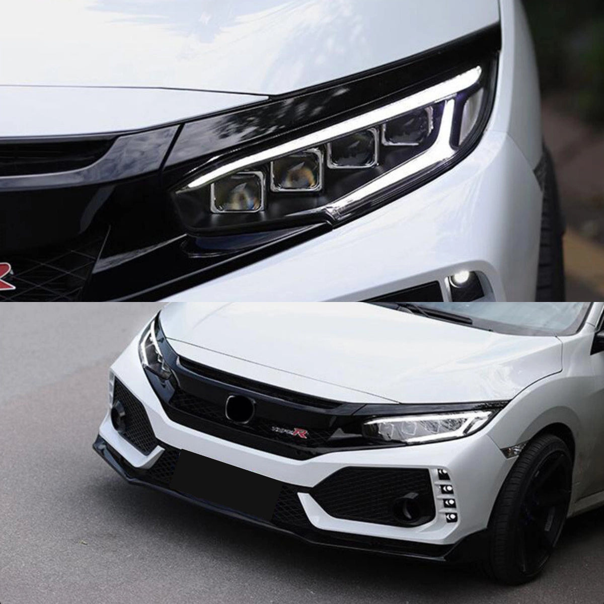 LEDHeadlightsforHondaCivic10thGen_2016-2021_QuadProjectorBlueAnimation_Sequential_9 - NOXBEAM