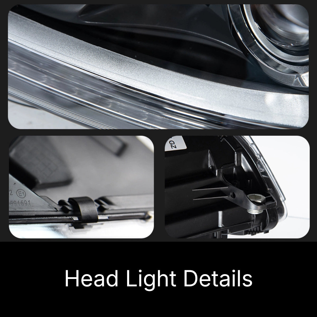 LED-Scheinwerfer für 2012-2014 Mercedes C-Klasse W204 Facelift | nur Halogen, Startanimation