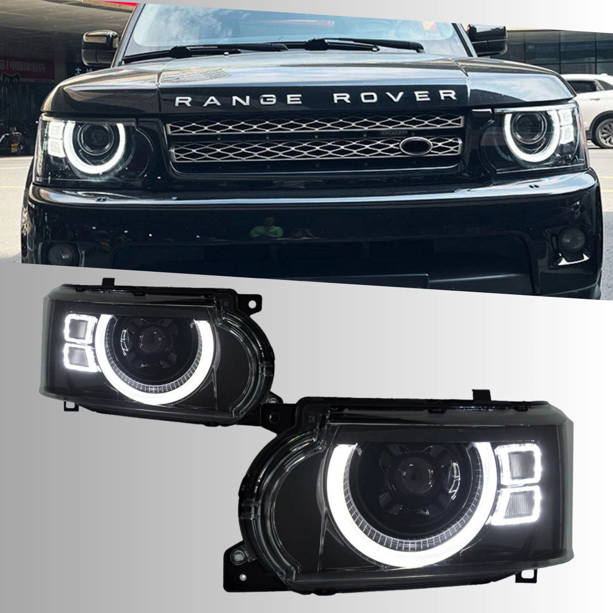 LEDHeadlightsforRangeRoverL322_2006-2012_DefenderStyleDRL_Projector_2 - NOXBEAM