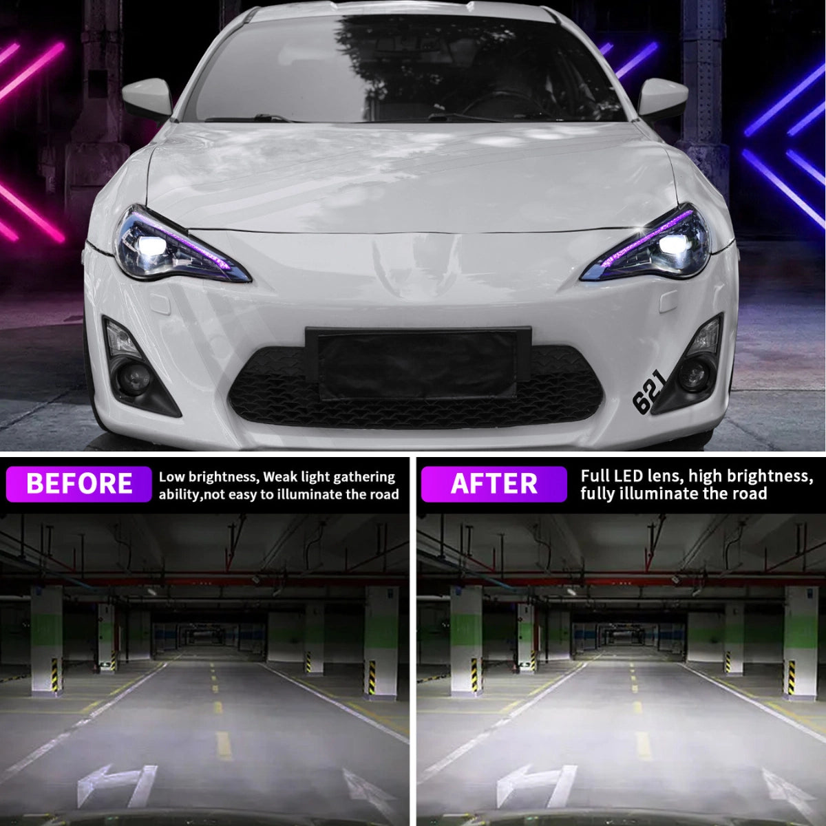 LEDHeadlightsforSubaruBRZScionFR-SToyota86_2013-2020_RGBDRL_EvilEye_Animation_7 - NOXBEAM