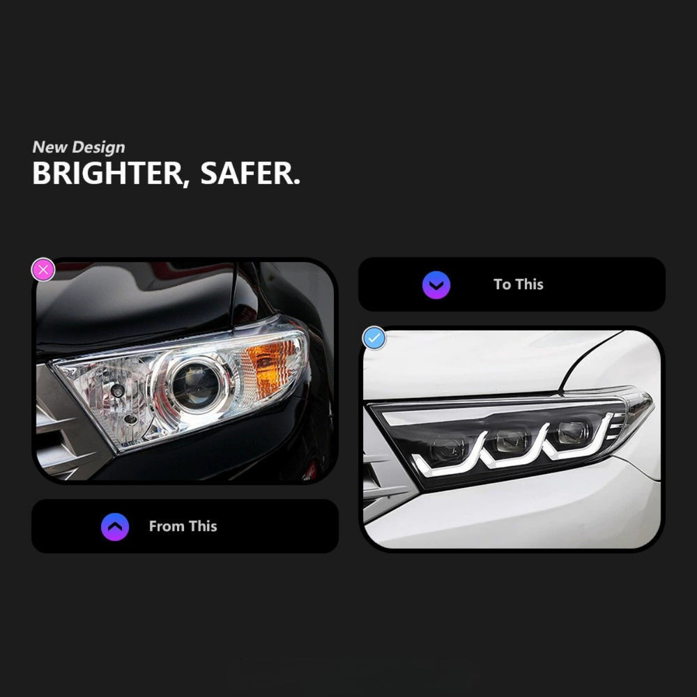 LEDHeadlightsforToyotaHighlander_2011-2013_SequentialSignals_Projector_WithDRL_RedEvilEye_4 - NOXBEAM