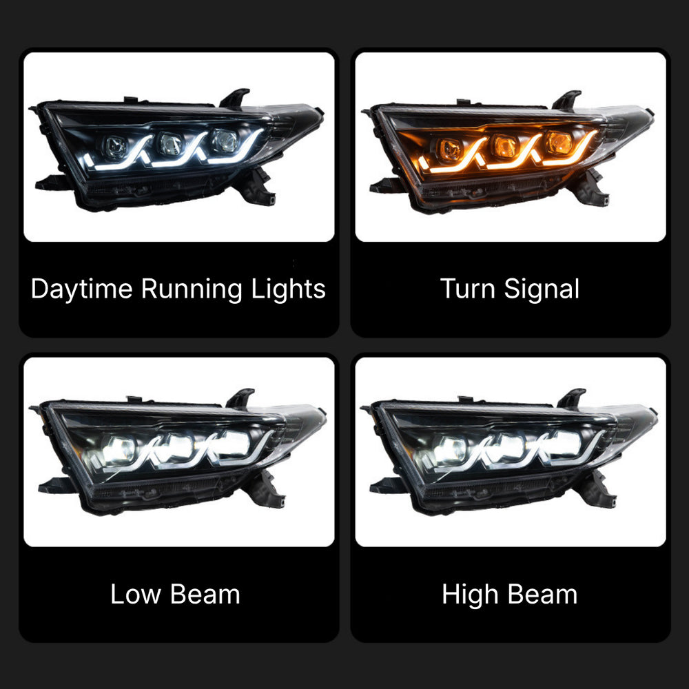 LEDHeadlightsforToyotaHighlander_2011-2013_SequentialSignals_Projector_WithDRL_RedEvilEye_5 - NOXBEAM
