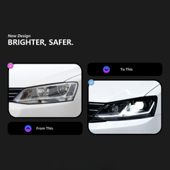 LEDHeadlightsforVWJettaMk6Sedan_2011-2018_GoldWhiteDRL_StartupAnimation_DRL_ForHalogenONLY_4 - NOXBEAM
