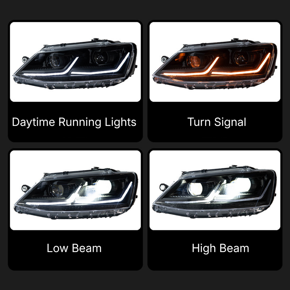 LEDHeadlightsforVWJettaMk6Sedan_2011-2018_GoldWhiteDRL_StartupAnimation_DRL_ForHalogenONLY_5 - NOXBEAM