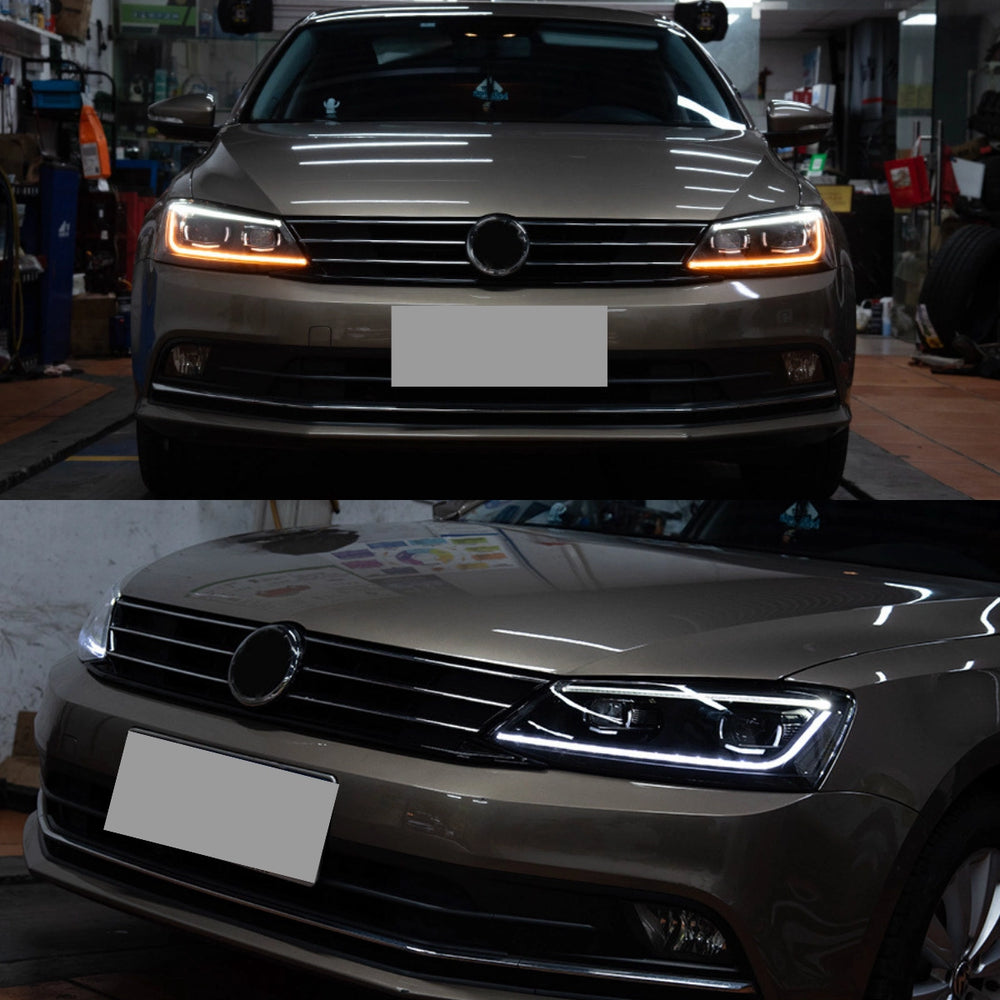LEDHeadlightsforVWJettaMk6Sedan_2011-2018_WhiteDRL_StartupAnimation_DRL_ForHalogenONLY_1 - NOXBEAM