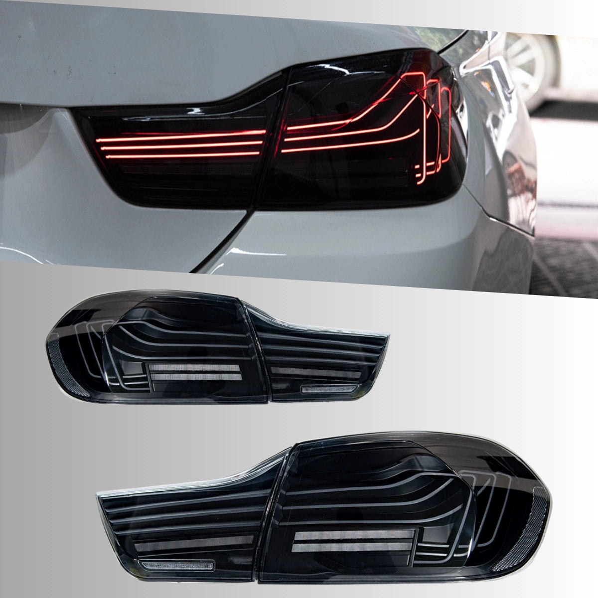 CSL LED-Rückleuchten für 2014-2020 BMW 4er F32/F36 & M4 F82 | Laser-Wire, dynamischer Blinker
