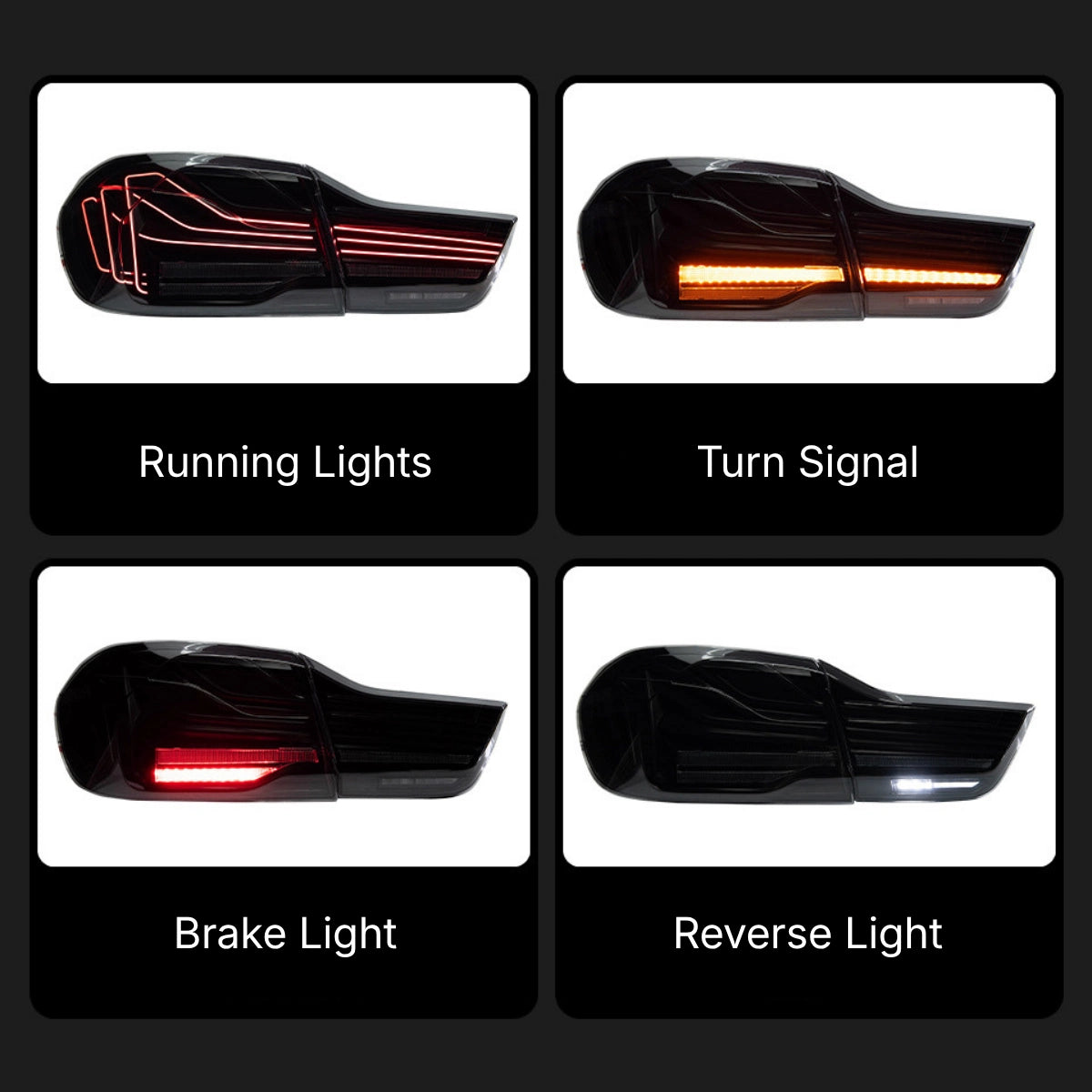 CSL LED-Rückleuchten für 2014-2020 BMW 4er F32/F36 & M4 F82 | Laser-Wire, dynamischer Blinker