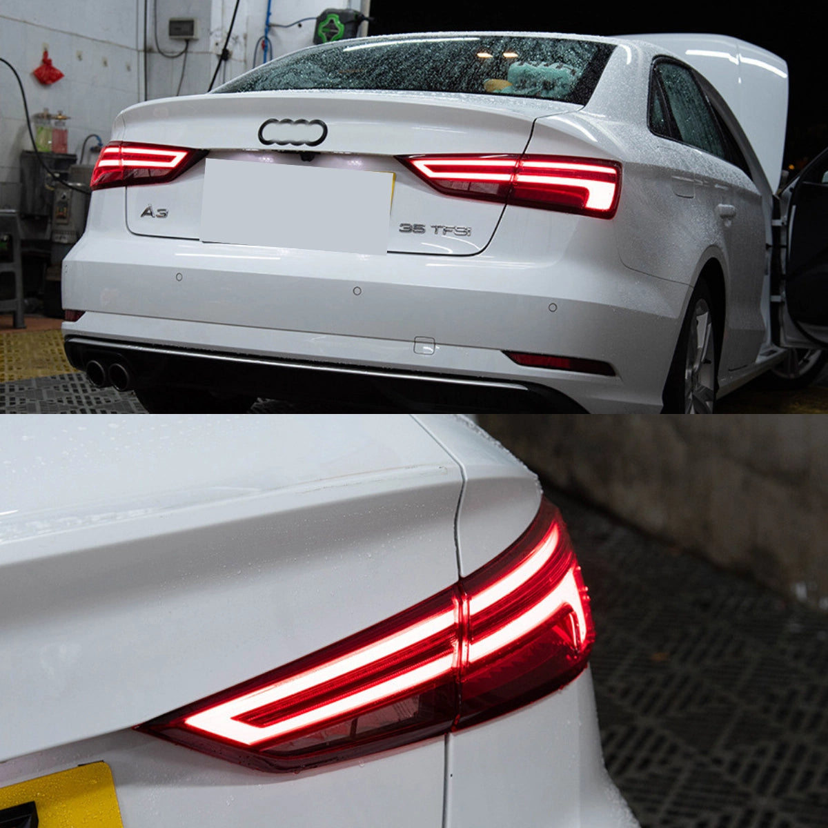 LED-Rückleuchten für 2015-2016 Audi A3/S3 8V Limousine | nur Halogen, dynamischer Blinker