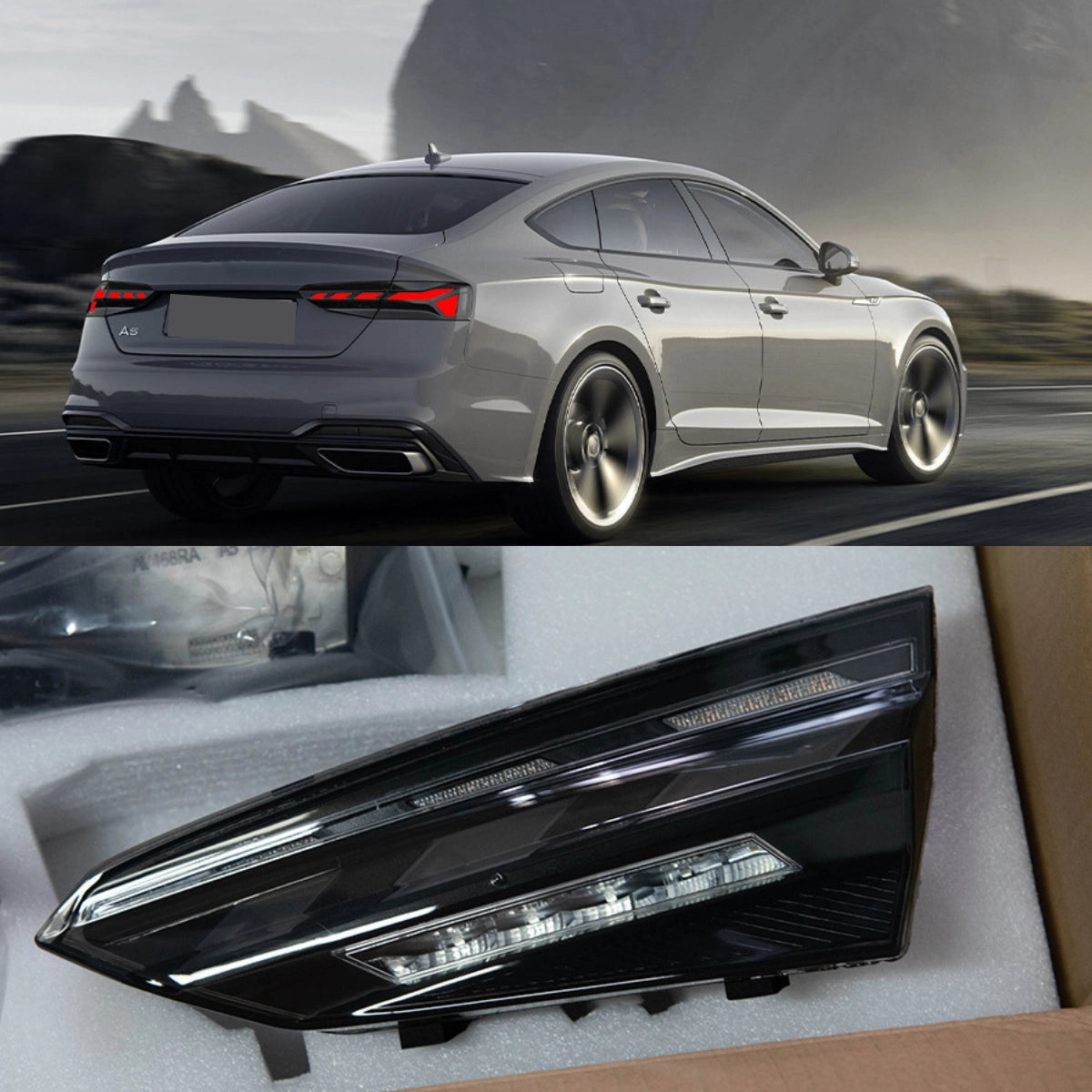 RS-Style LED-Rückleuchten für 2018-2020 Audi A5/S5/RS5 F5 Sportback Pre-Facelift