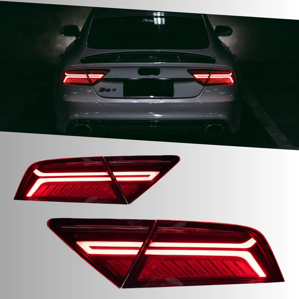 LED-Rückleuchten für 2011-2018 Audi A7/S7/RS7 C7 Sportback | dynamischer Blinker