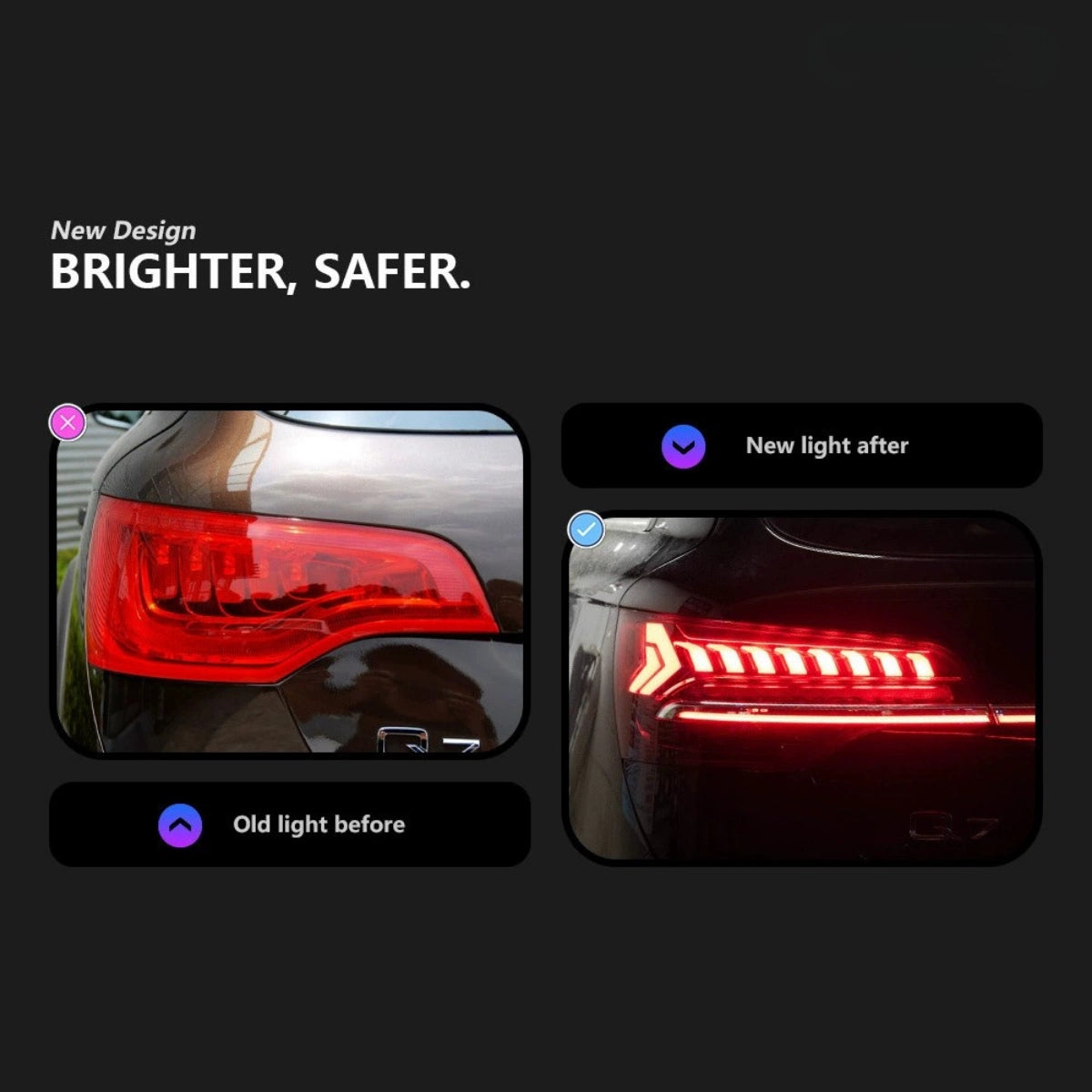LED-Rückleuchten für 2007-2015 Audi Q7 4L | Startanimation, dynamischer Blinker