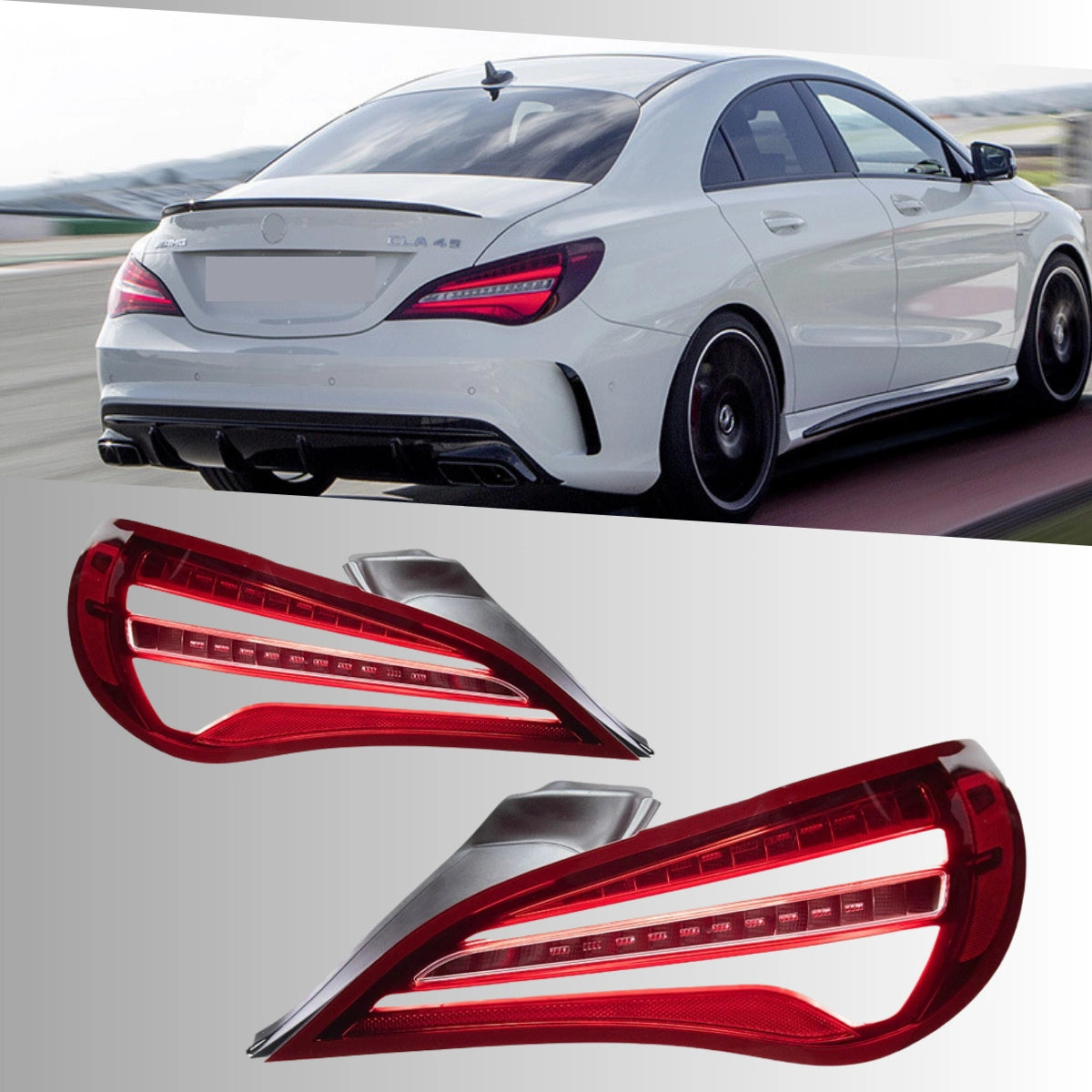 LED-Rückleuchten für 2014-2019 Mercedes CLA C117/W117 | rote OEM-Optik