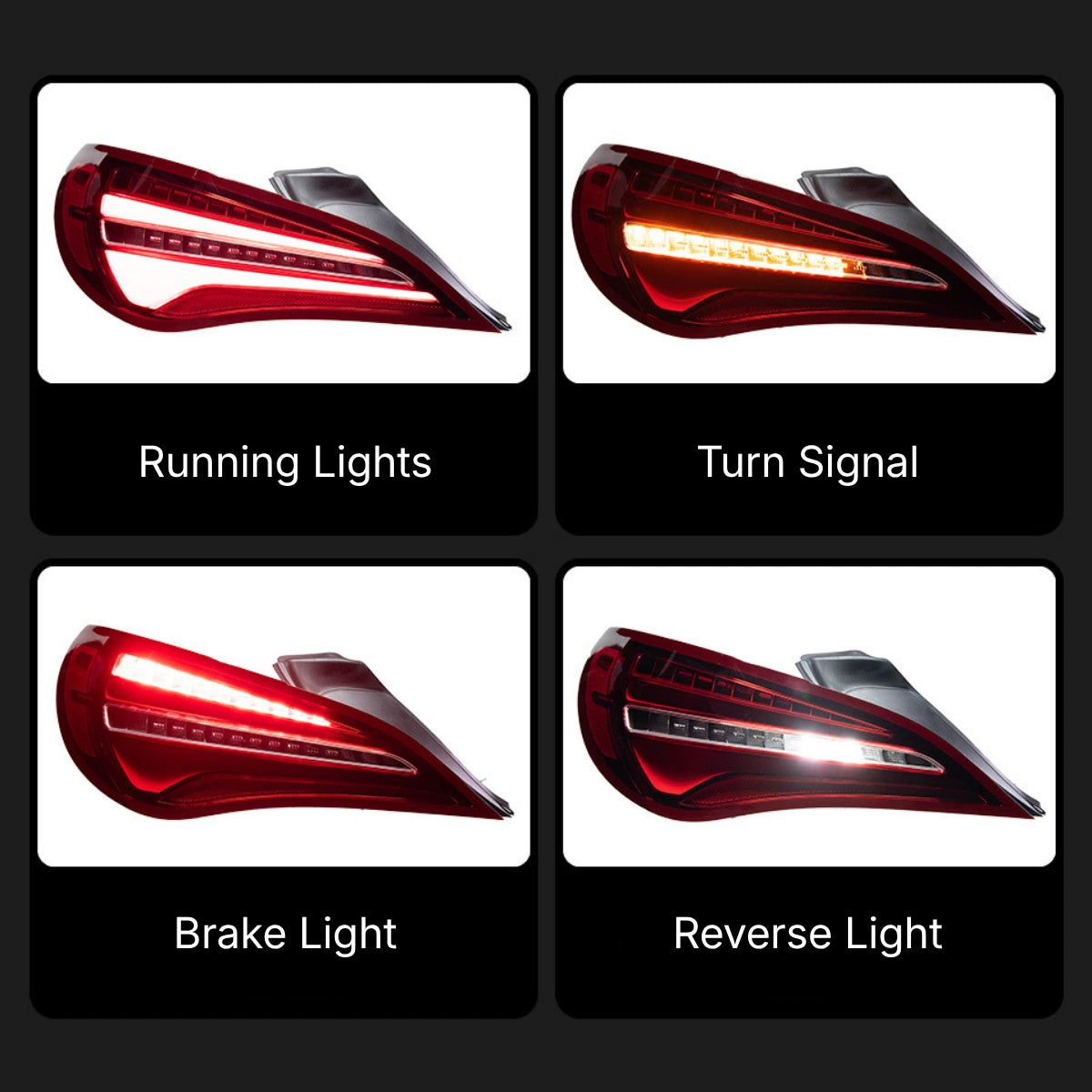 LED-Rückleuchten für 2014-2019 Mercedes CLA C117/W117 | rote OEM-Optik