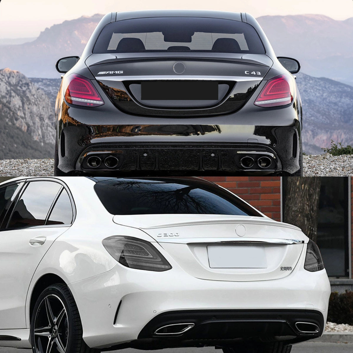 LED-Rückleuchten für 2015-2021 Mercedes C-Klasse W205 Limousine | dynamischer Blinker