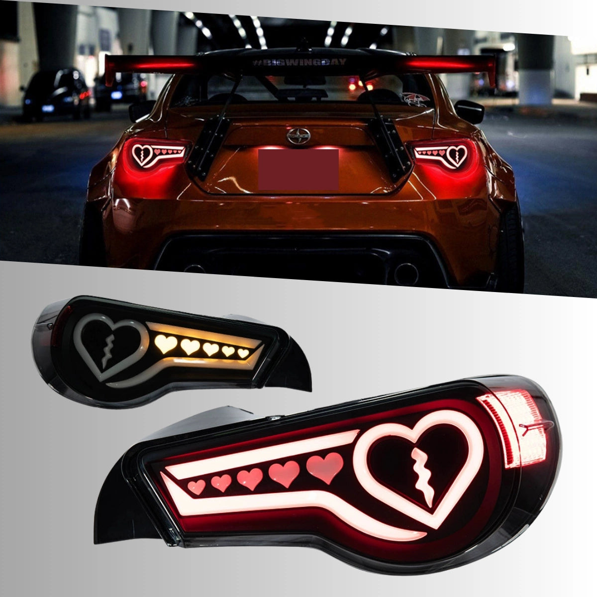 LEDTailLightsforSubaruBRZScionFR-SToyota86_2013-2020_Heart-Shaped_Sequential_2 - NOXBEAM