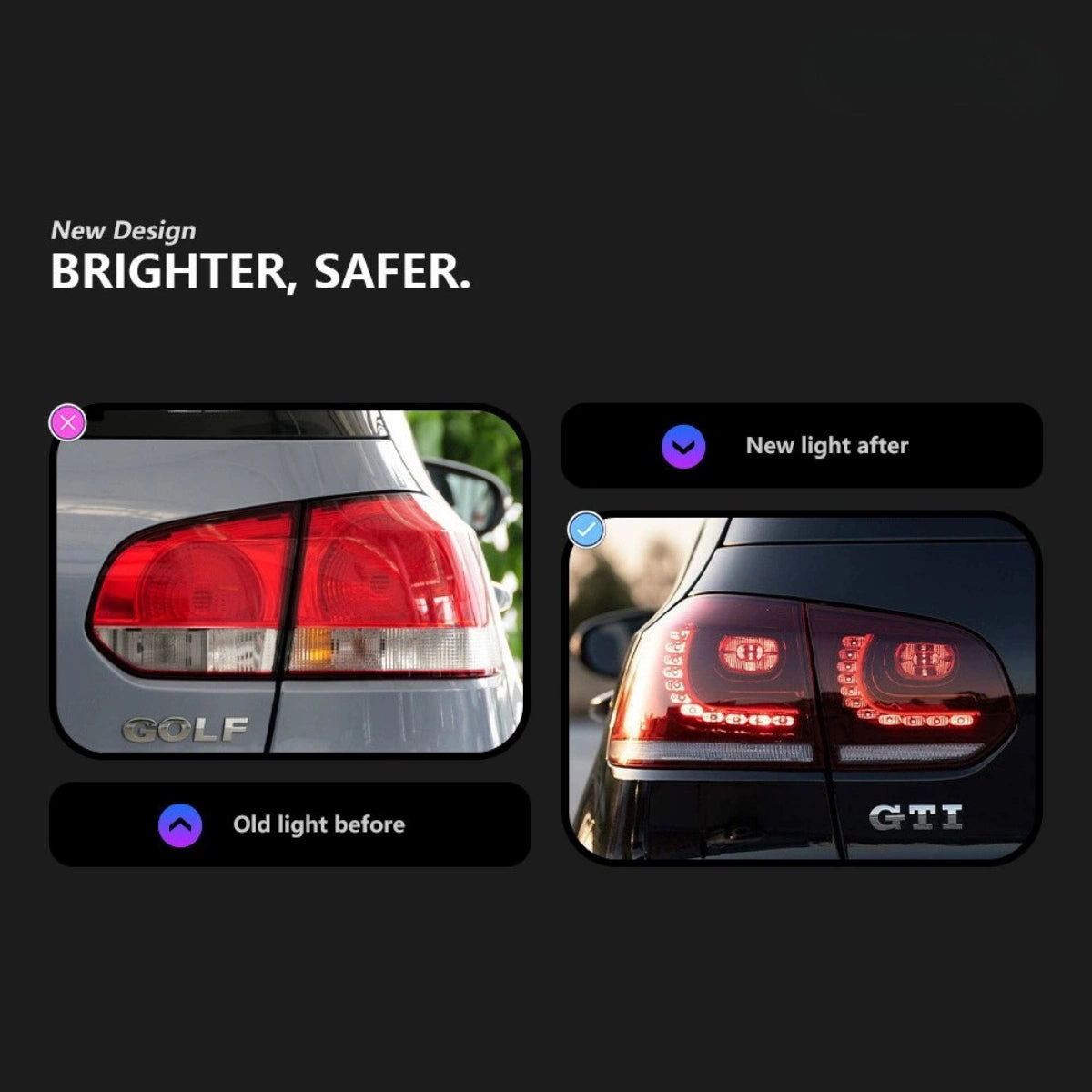 LED-Rückleuchten für 2010-2014 VW Golf 6, GTI & Golf R | Startanimation, dynamischer Blinker