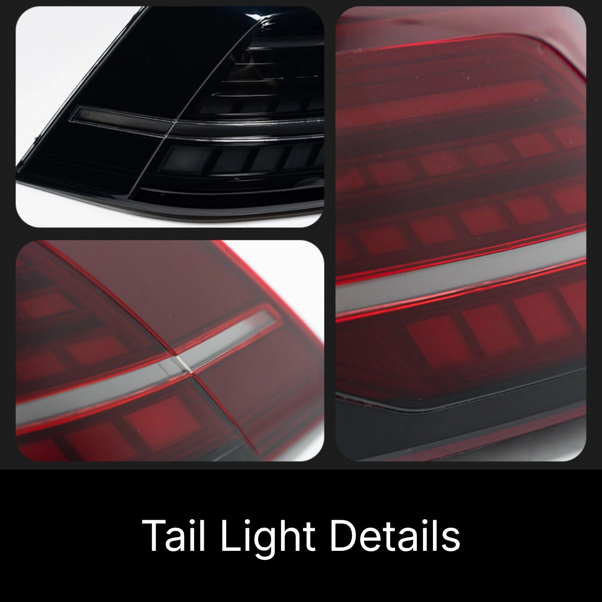 LED Tail Lights for VW Golf MK7 2015-2017 | OE Upgrade for GTI & Golf R Hatchback, Pre-Facelift, Start-Up Animation, Sequential, Plug & Play