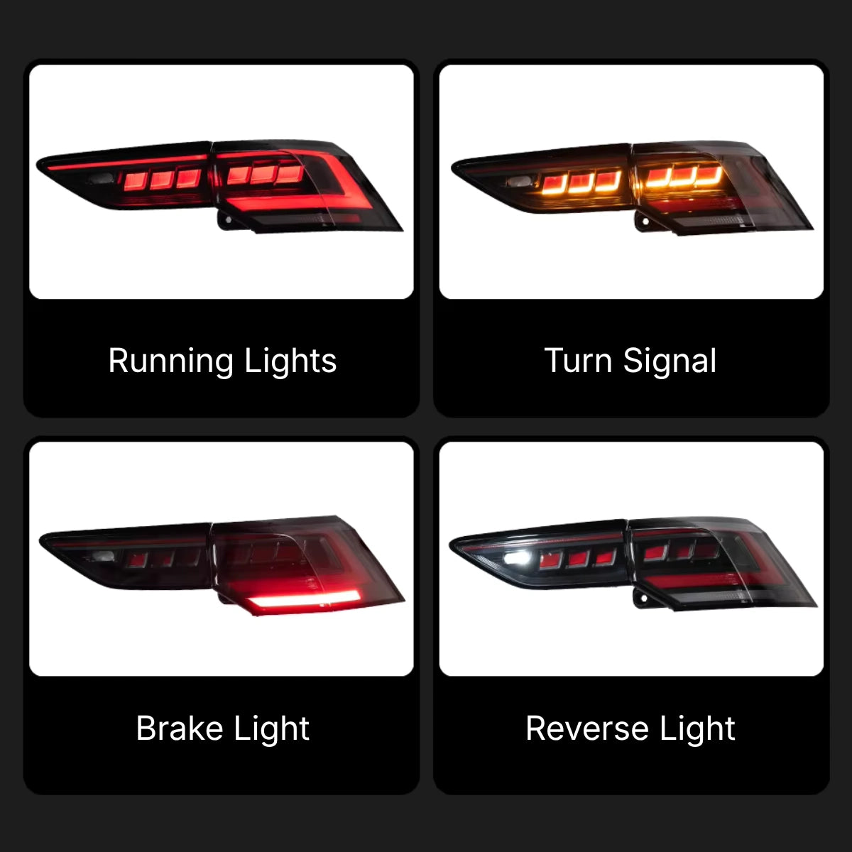 LED Tail Lights for VW Golf MK8 2022-2024 | OE Upgrade for GTI & Golf R Hatchback, Red Lens, Start-Up Animation, Sequential, Plug & Play