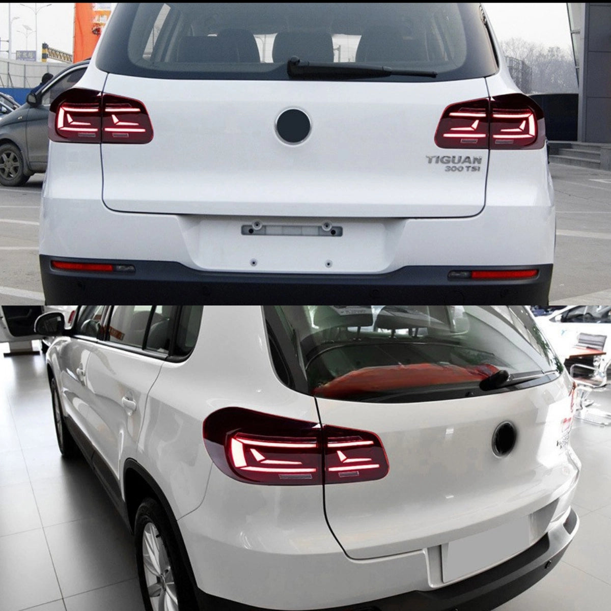 LED Tail Lights for VW Tiguan 2012-2017 | OE Upgrade for MK1 SUV R-Line, Red Lens, Start-Up Animation, Sequential, Plug & Play