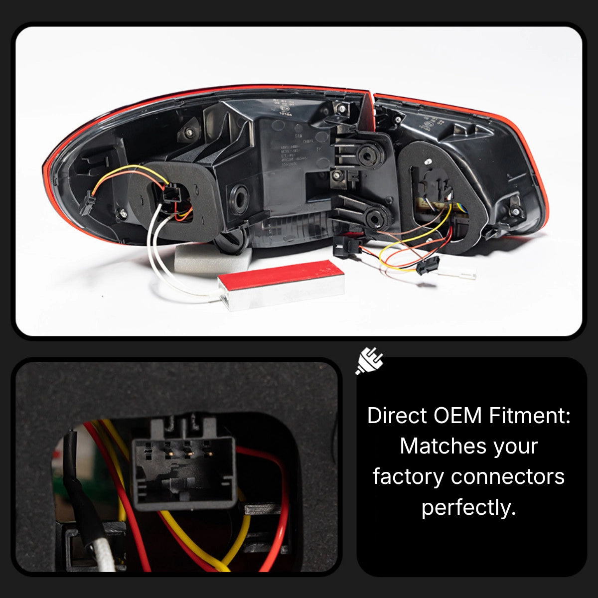 LED Tail Lights for VW Tiguan 2012-2017 | OE Upgrade for MK1 SUV R-Line, Red Lens, Start-Up Animation, Sequential, Plug & Play