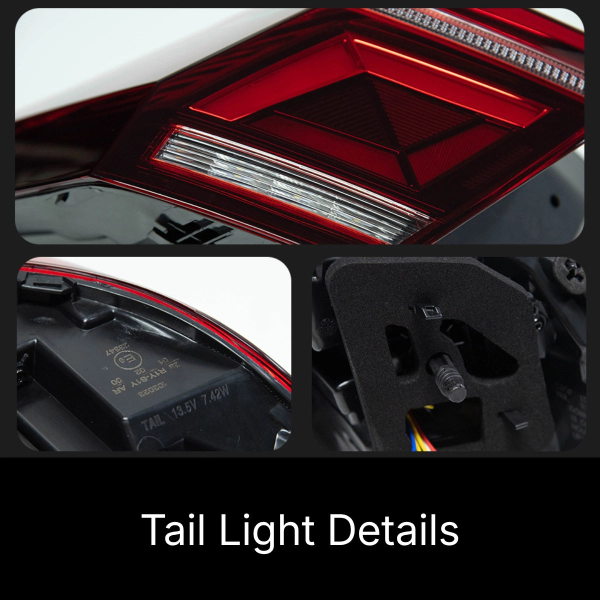 LED Tail Lights for VW Tiguan 2018-2021 | OE Upgrade for MK2 SUV SEL R-Line, Red Lens, Start-Up Animation, Sequential, Plug & Play