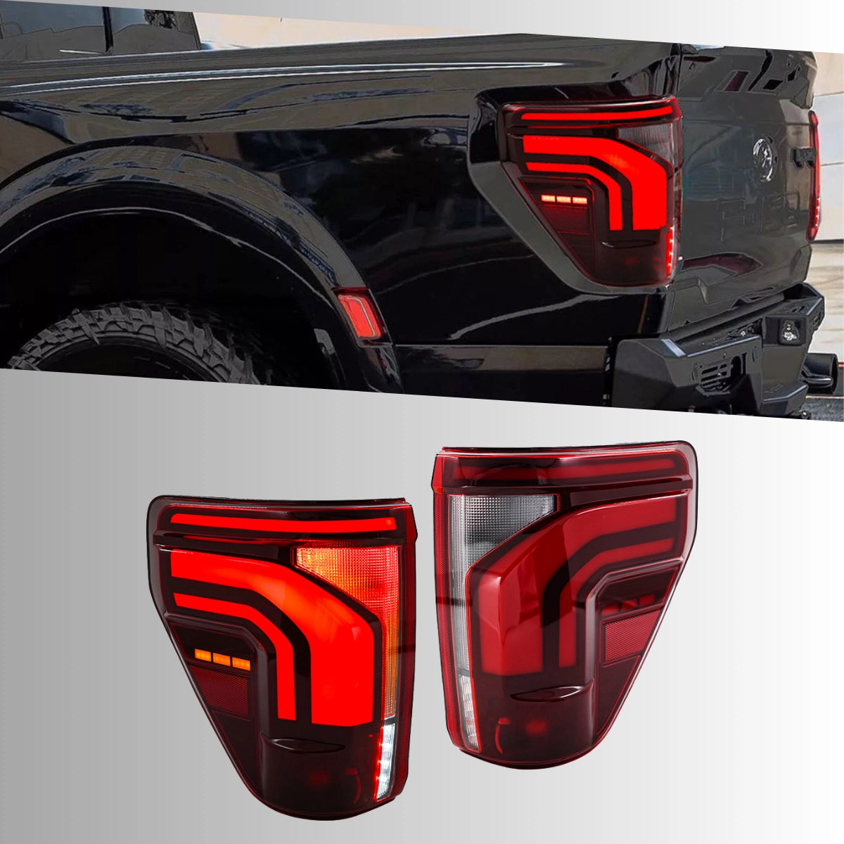 LED-Rückleuchten für 2021-2025 Ford F-150 | Dynamische Blinker, BLIS-kompatibel